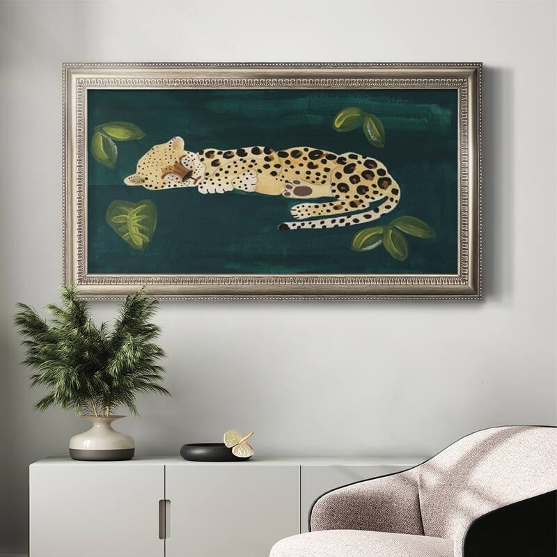 Lethargic Leopard II Premium Framed Canvas- Ready to Hang