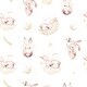preview thumbnail 1 of 1, Nursery Happy Bunny Removable Wallpaper - 24'' inch x 10'ft 24'' inch x 10'ft - Mauve