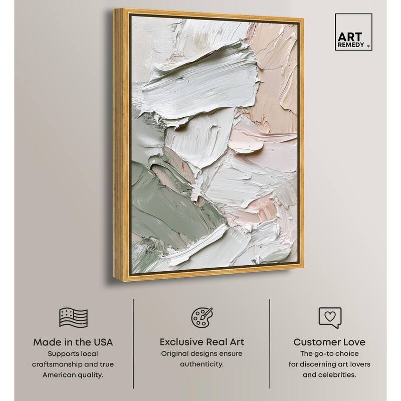 Creamy Contours I Canvas by Art Remedy