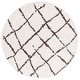 preview thumbnail 43 of 53, SAFAVIEH Berber Shag Hessie Moroccan Rug 6'7" Round - Creme/Brown - Round