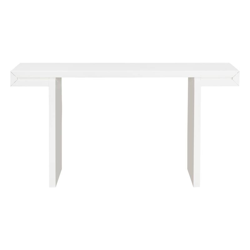 Large 60" Console Table with Geometric Clean Lines Design and Adjustable Feet