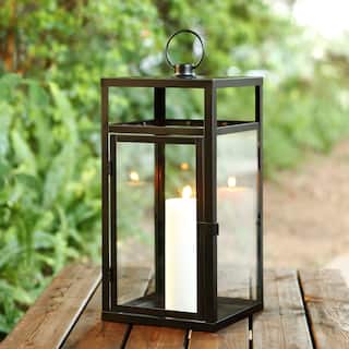 SAFAVIEH Lighting Nahed Outdoor Lantern - 9" W x 9" D x 20" H - 9Wx9Dx20H