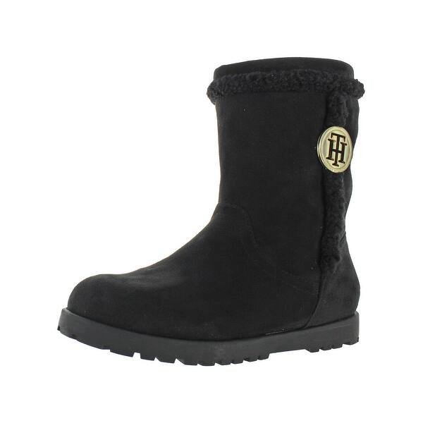 Shop Tommy Hilfiger Womens Surina Winter Boots Faux Suede Lined Overstock 29789156