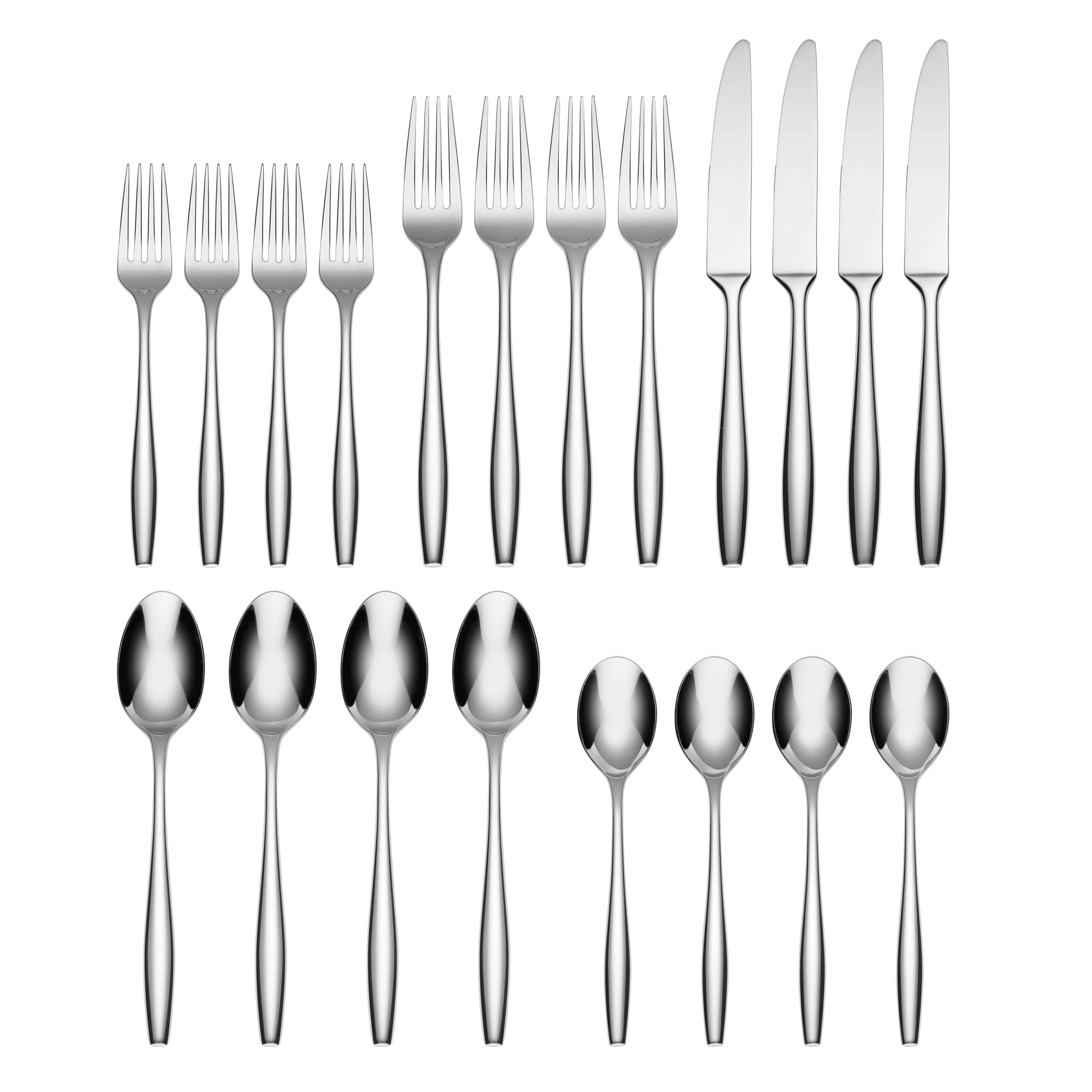 Cambridge Katerina Black Satin 20-Piece Flatware Set
