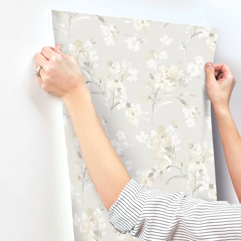 Chesapeake Azalea Neutral Floral Branches Wallpaper