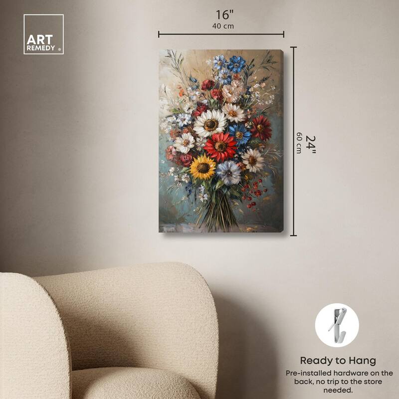 Symphony of Flowers I Canvas by Art Remedy, Gallery Wrapped