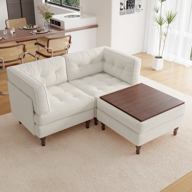 Madison Oversized Upholstered Corduroy Modular Sectional Sofa