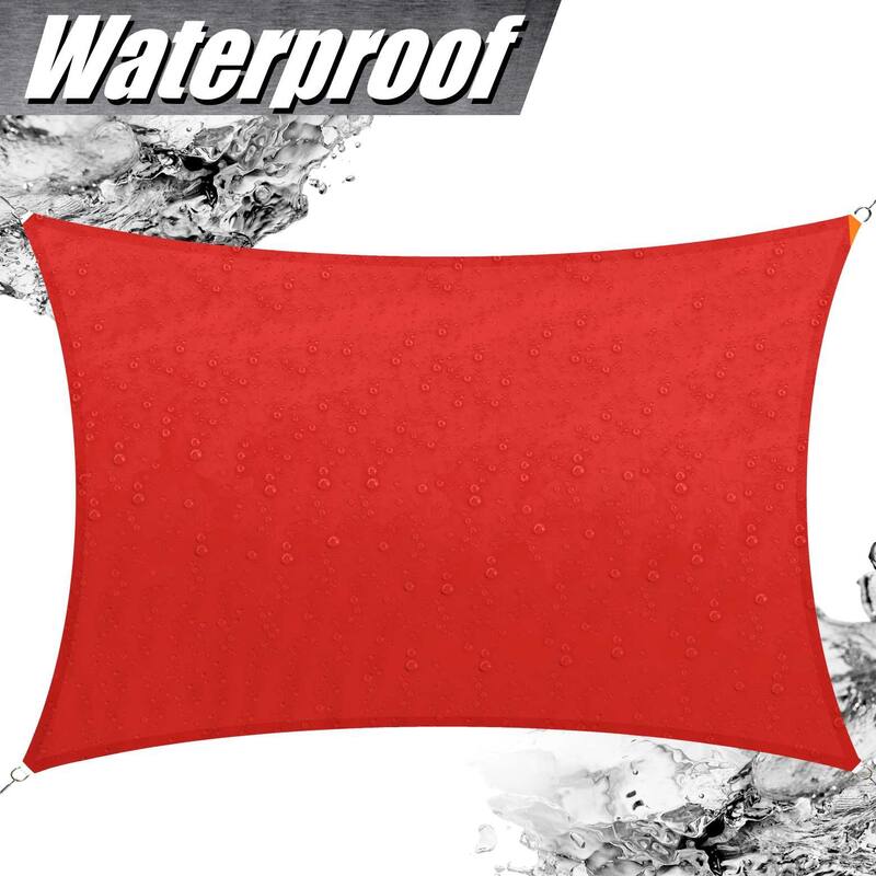 ColourTreeUSA Rectangle Waterproof Sun Shade Sail HDPE Mesh Fabric Screen Canopy UV Block 220 GSM