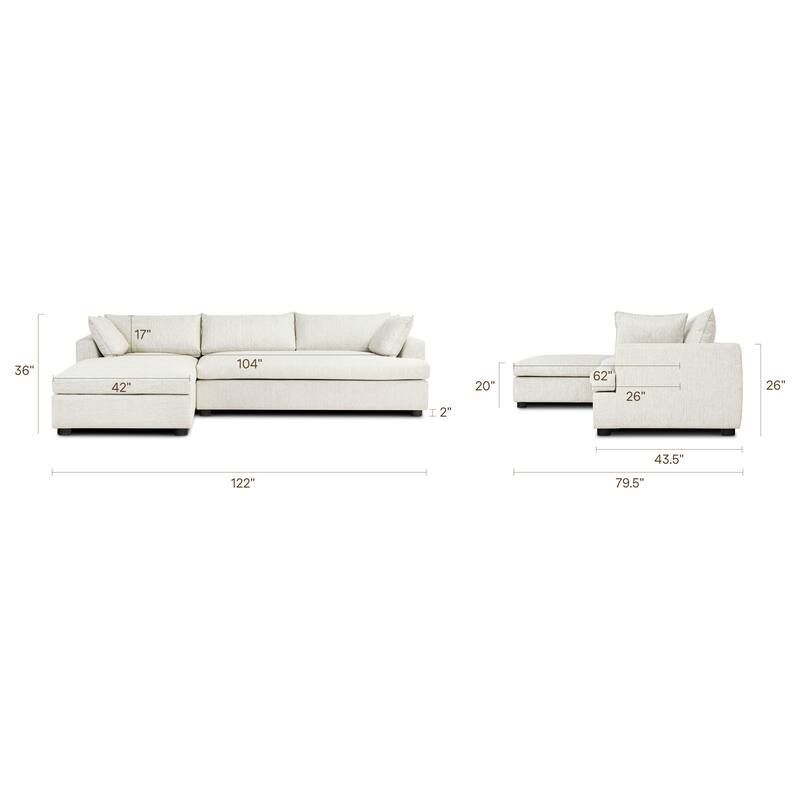 Poly & Bark Milo Left-facing Sleeper Sectional