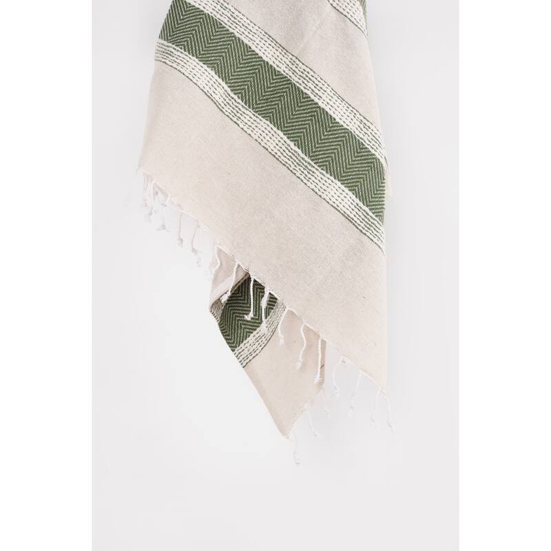 Rizzy Home Chevron Stripe Hand Loomed Cotton Throw