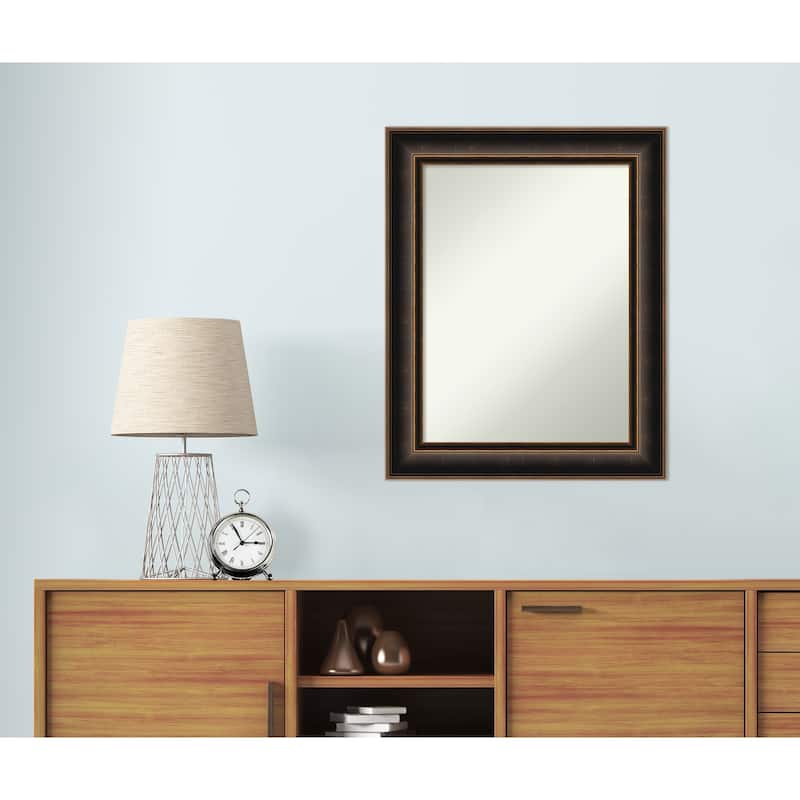 Villa Oil Rubbed Bronze Non-Beveled Wood Framed Wall Mirror - Villa Oil Rubbed Bronze