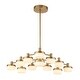 preview thumbnail 6 of 12, Uttermost Wedge 12 Lt LED Brass Chandelier - 40.625"W x 40.625"D x 7.25"H