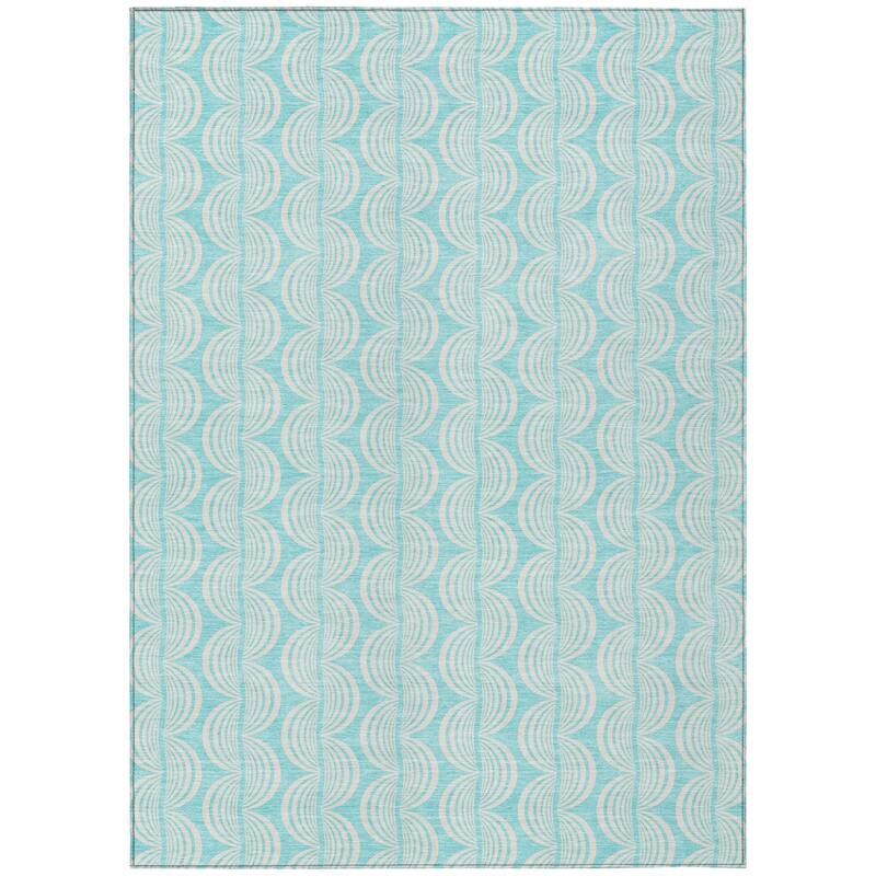 HomeRoots Ogee Transitional Rectangle Outdoor Rug
