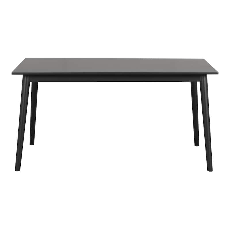 Furniture of America Olivea Mid-Century Modern 60-inch Black Wood Dining Table