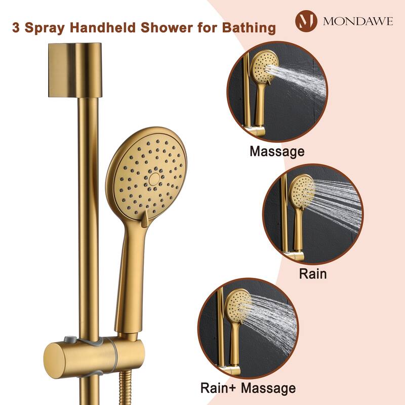 Retro Series 9 in. Rain Wall Mount Dual Shower Heads with 1.8 GPM
