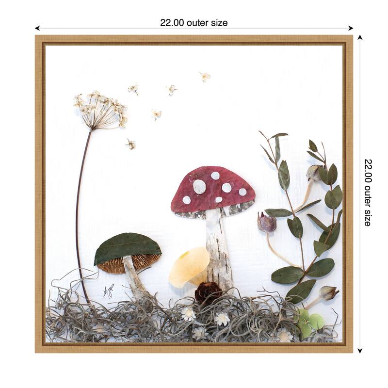 Kate and Laurel Mushroom No. 2 by Madeline Jeppesen Framed Canvas Wall Art Print