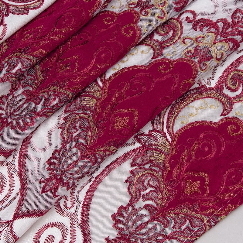 Betsy Macrame Embroidered Window Curtain Panel