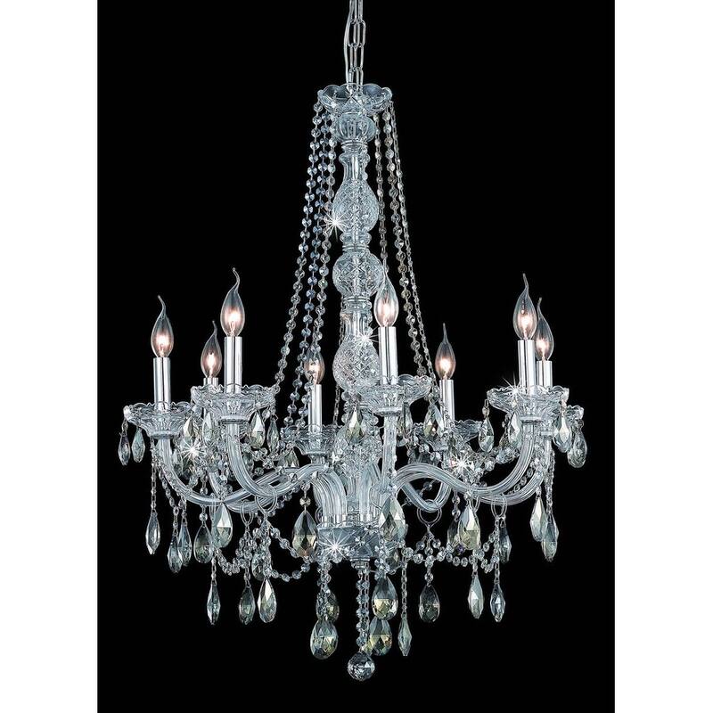 Elegant Lighting 7958D28-GT/RC Verona 8 Light 28" Wide Crystal