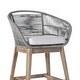 preview thumbnail 46 of 69, Tutti Frutti Solid Eucalyptus Wood and Rope Outdoor Patio Counter or Bar Height Barstool