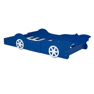 Race Car Twin Platform Bed with Safety Rails - Perfect for Kids