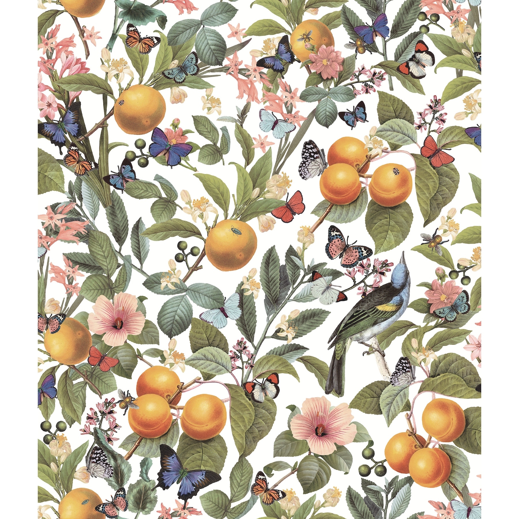 RoomMates White Citrus Peel and Stick Wallpaper