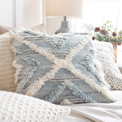 Nadira Modern Hand Knotted Throw Pillow