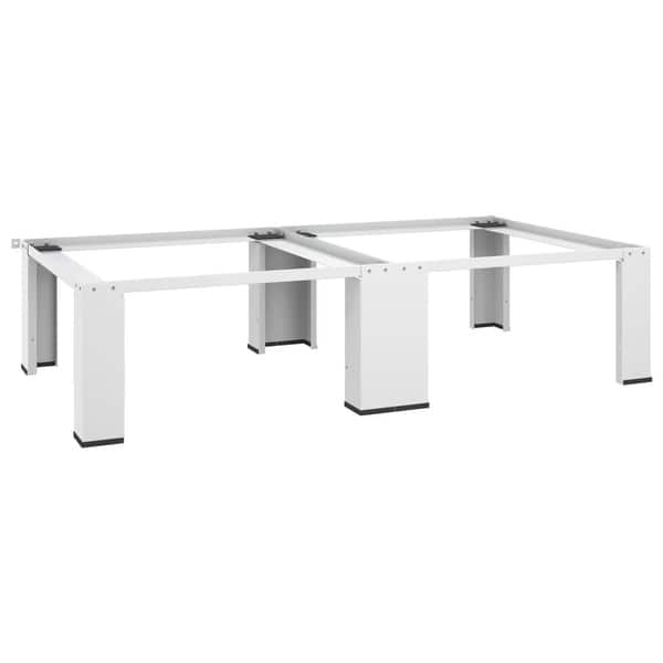 vidaXL Washing Machine Pedestal with PullOut Shelf White 54.5" x 27.2" x 12.8" Bed Bath