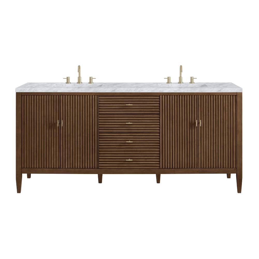 James Martin Vanities 485-V72-3CAR Myrrin 72" Double Basin Wood Vanity