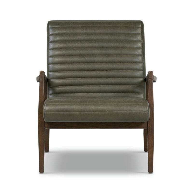 Poly & Bark Rowan Lounge Chair - Full Grain Genuine Italian Leather (Set of 2)