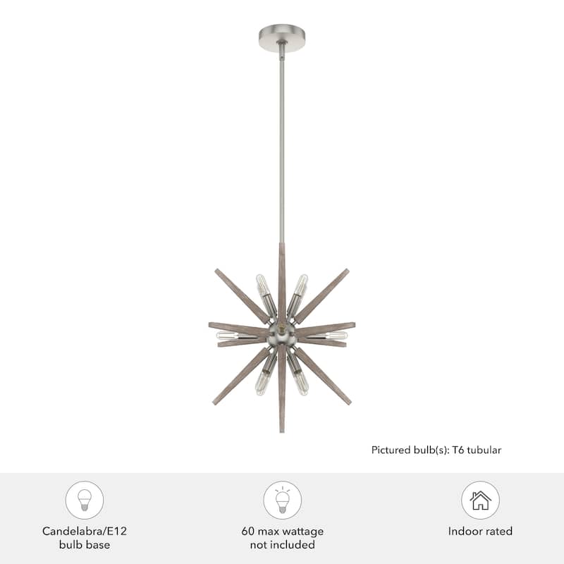 Hunter Jupiter Star Pendant - Entry, Dining Room - Mid-Century Modern, Sputnik