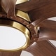preview thumbnail 13 of 16, 72" Gold Transitional Walnut 8 ABS Blades Propeller Ceiling Fan with Dimmable LED Light and Remote Control, DC Motor
