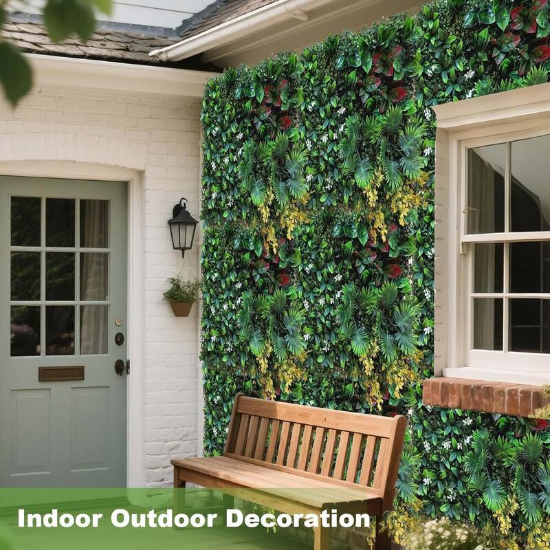 50x50cm Artificial Grass Wall Panels, Greenery Privacy Backdrop