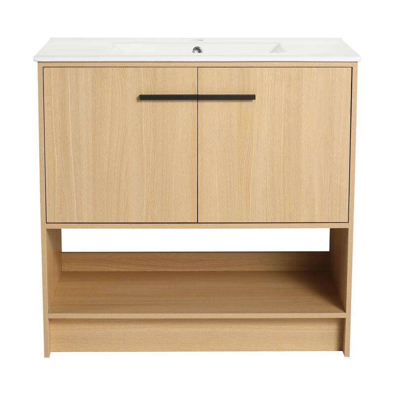 36" Bathroom Vanity with Ceramic Sink