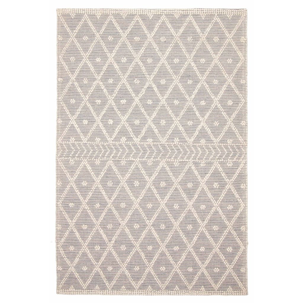 ECARPETGALLERY Braid weave Sienna Grey Wool Rug - 5'3 x 7'11