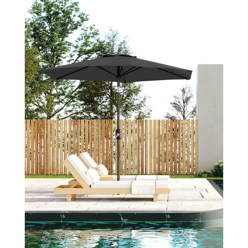 Coromose 7.5FT Patio Umbrella Outdoor, 6 Sturdy Ribs UV Protection,for Deck Poolside Backyard