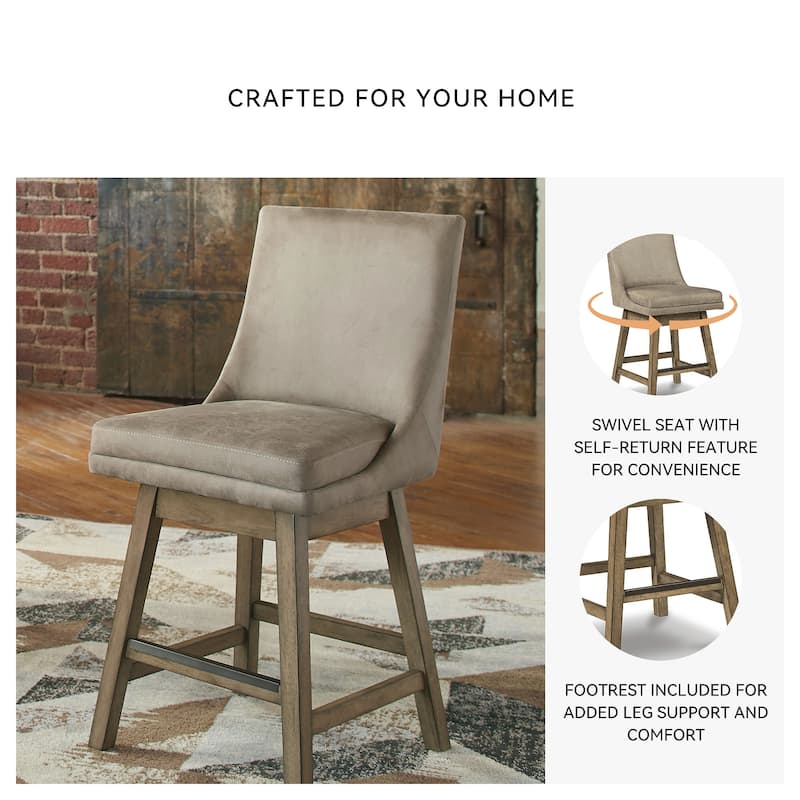 Tallenger Upholstered Swivel Stool (Set of 2)