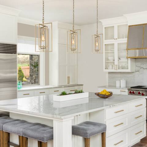 Rella Modern Glam Geometric 1-light Rotating arms Large Pendant Lights for Kitchen Island - W12"xH20.5"