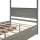 preview thumbnail 21 of 22, Full Size Canopy Bed Wood Canopy Bed w/ Drawers and Headboard Unisex