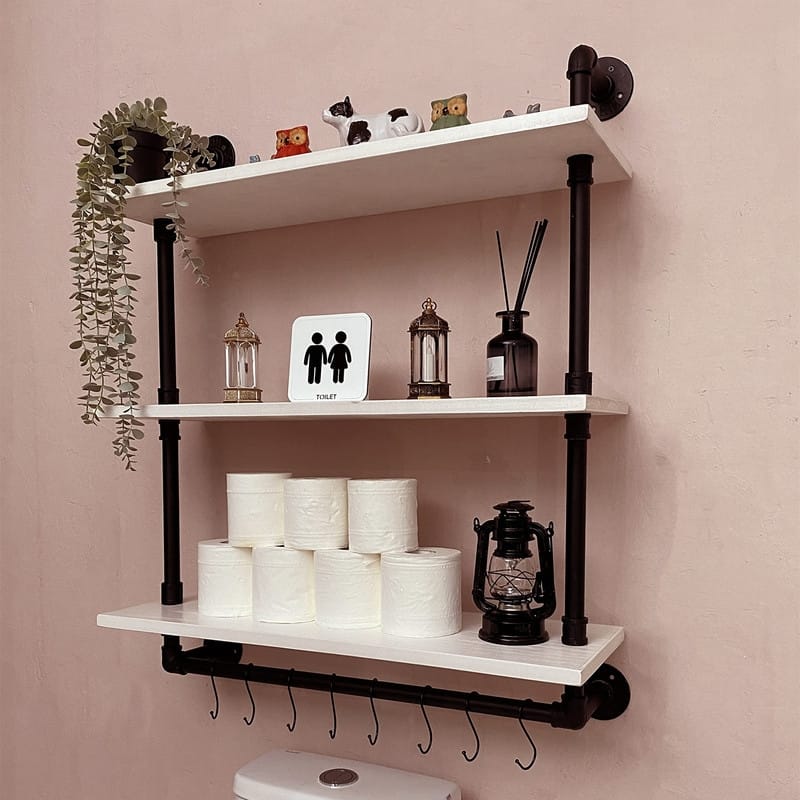 Industrial Pipe Shelves Shelving