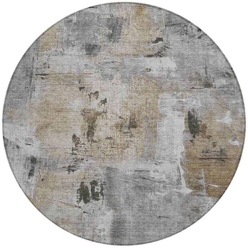 HomeRoots Abstract Transitional Rectangle Outdoor Rug