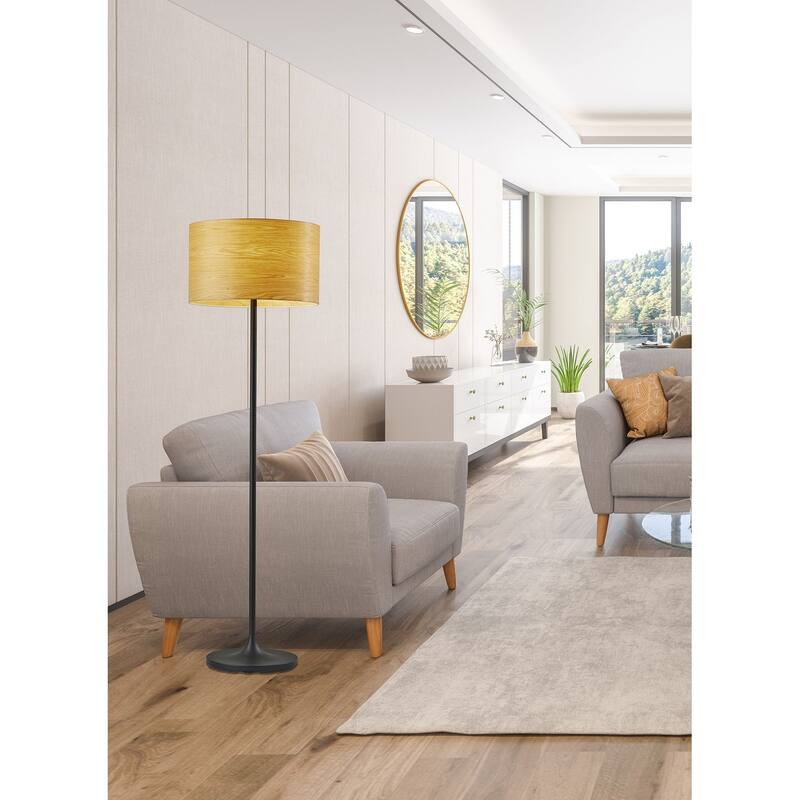 Adesso Matte Black Oslo Floor Lamp