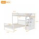 preview thumbnail 16 of 14, Merax Twin over Full Bunk Bed with Staircase