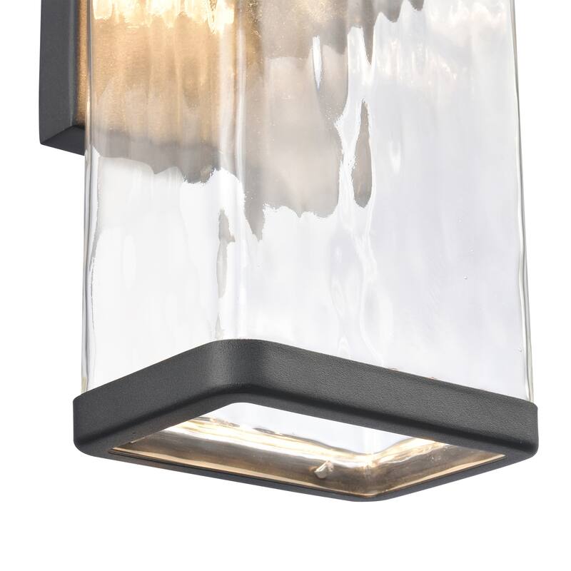 Elk Home Cornice 9.75'' High Integrated LED Outdoor Sconce - Charcoal Black