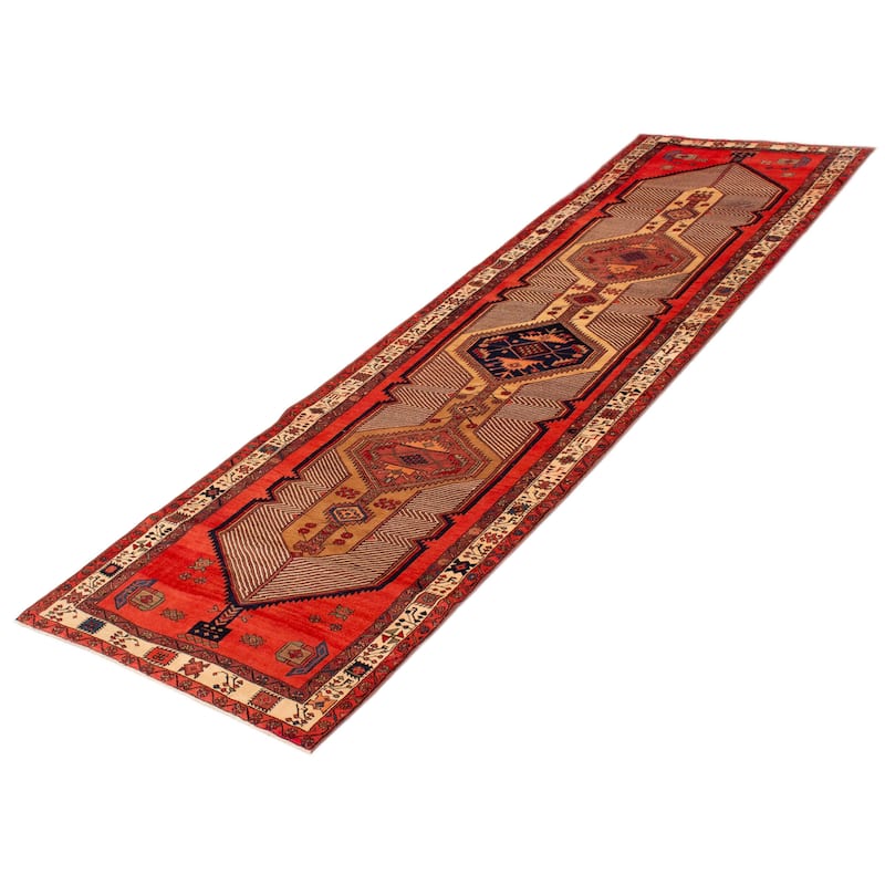 ECARPETGALLERY Hand-knotted Konya Anatolian Red Wool Rug - 3'11 x 13'5