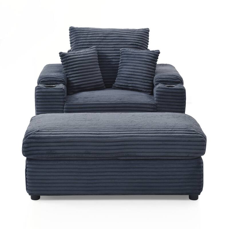 Modern Comfy Armchair Reading Chairs for Bedroom Living Room - Grey