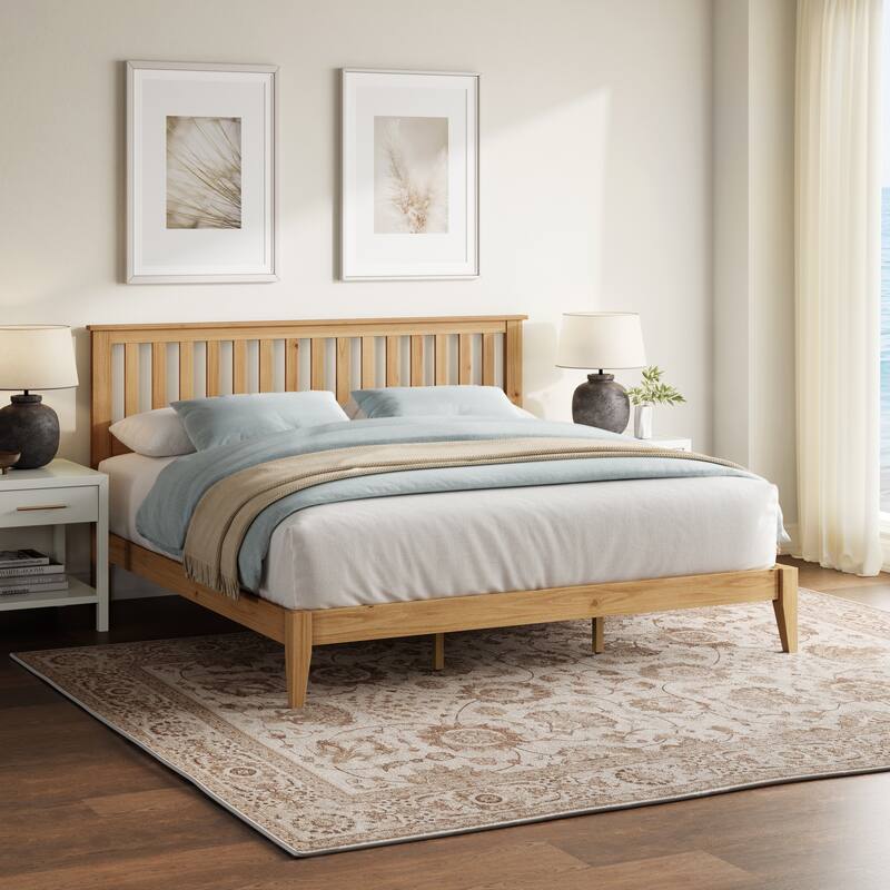 GDFStudio - Malinda Mission Wood Panel Bed with Slat Support - King