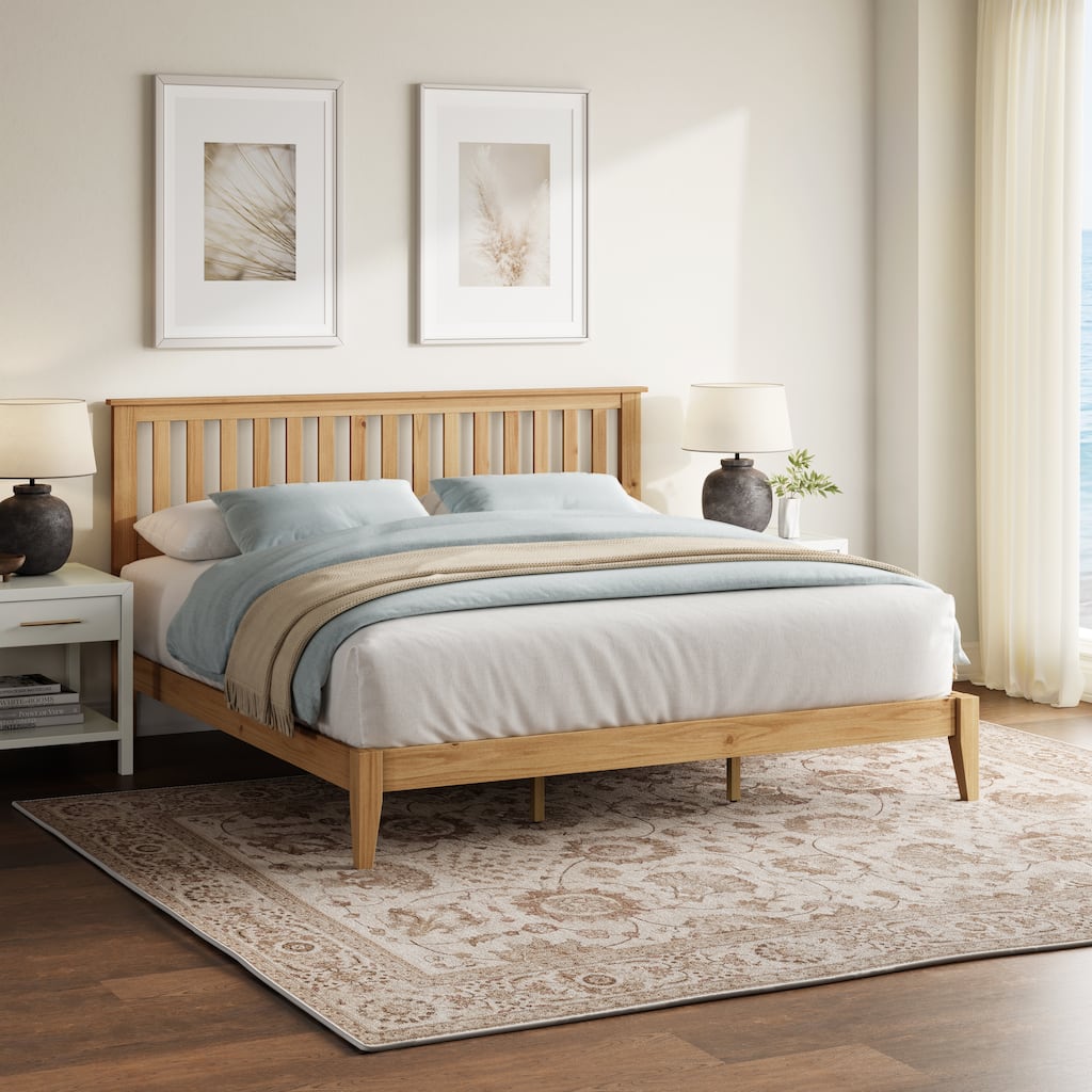 GDFStudio - Malinda Mission Wood Panel Bed with Slat Support