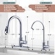 preview thumbnail 18 of 27, WOWOW Single Handle Pull Down Kitchen Faucet with Water Filter Faucet