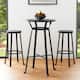 Option Black Pub Set (1Table+2Stools)