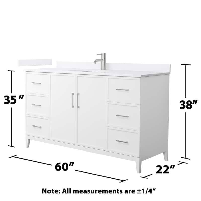 Elan 60-inch Single Vanity, Cultured Marble Top